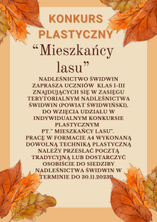 Konkurs "Mieszkańcy Lasu"